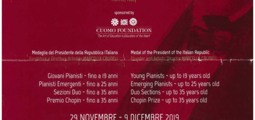 2019第29屆羅馬蕭邦文化協會・國際鋼琴大賽