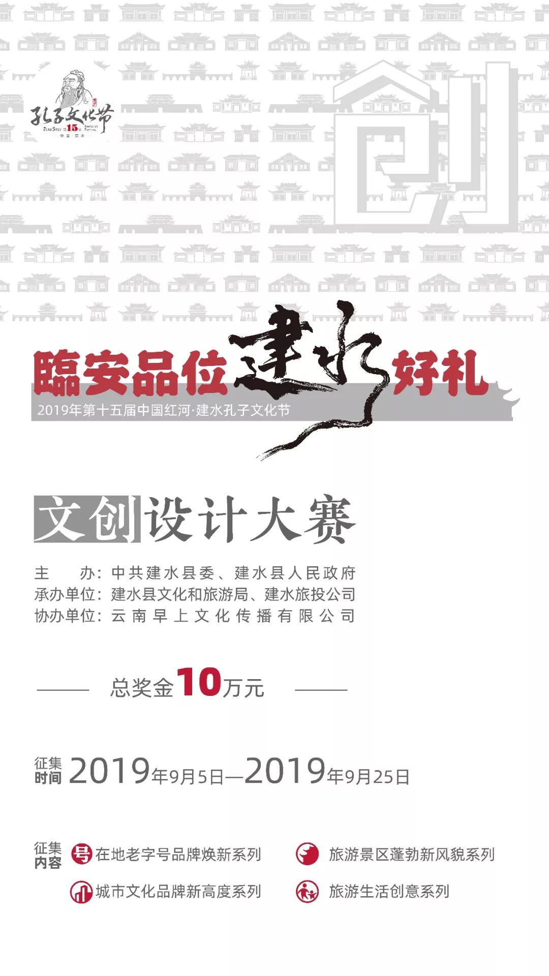 2019年第十五屆「中國紅河・建水孔子文化節」文創設計大賽 EDM