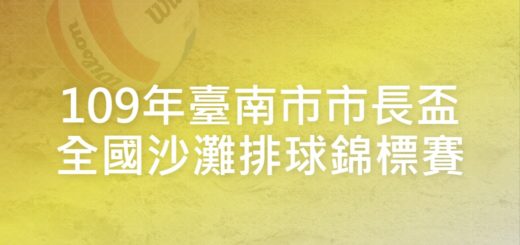 109年臺南市市長盃全國沙灘排球錦標賽