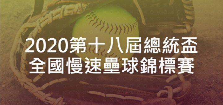 2020第十八屆總統盃全國慢速壘球錦標賽