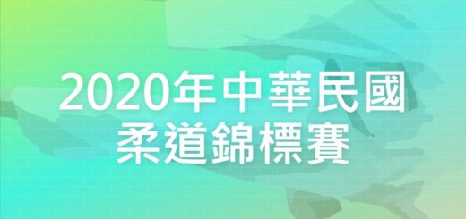 2020年中華民國柔道錦標賽