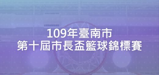 109年臺南市第十屆市長盃籃球錦標賽