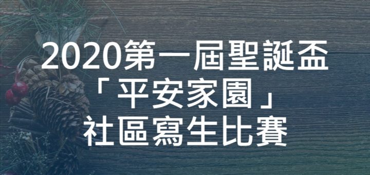 2020第一屆聖誕盃「平安家園」社區寫生比賽