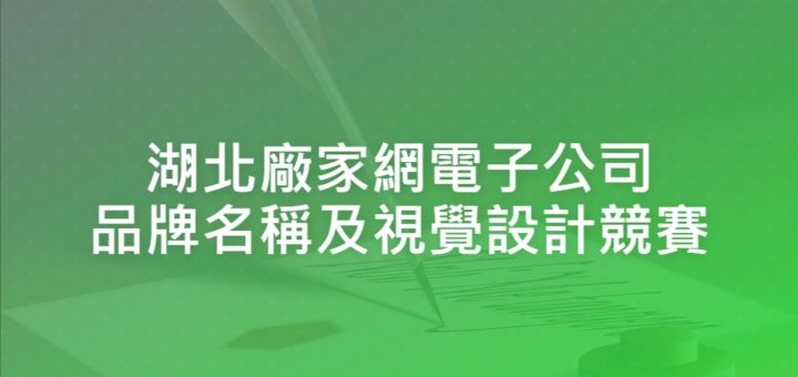 湖北廠家網電子公司品牌名稱及視覺設計競賽