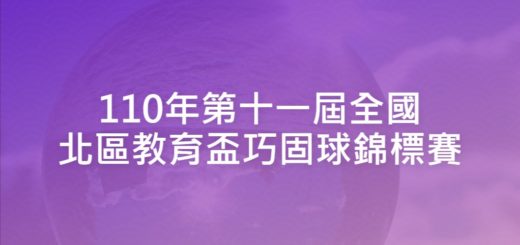 110年第十一屆全國北區教育盃巧固球錦標賽