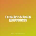 110年臺北市青年盃籃網球錦標賽