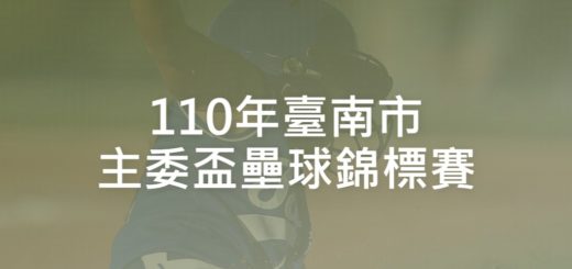110年臺南市主委盃壘球錦標賽