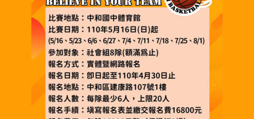 2021第一屆賢清盃籃球賽 BELIEVE IN YOUR TEAM