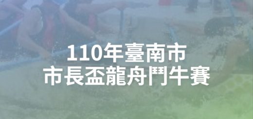 110年臺南市市長盃龍舟鬥牛賽
