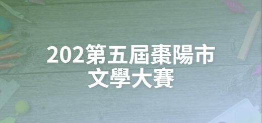 202第五屆棗陽市文學大賽