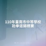 110年臺南市中等學校跆拳道錦標賽