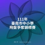 111年臺南市中小學飛盤爭奪錦標賽