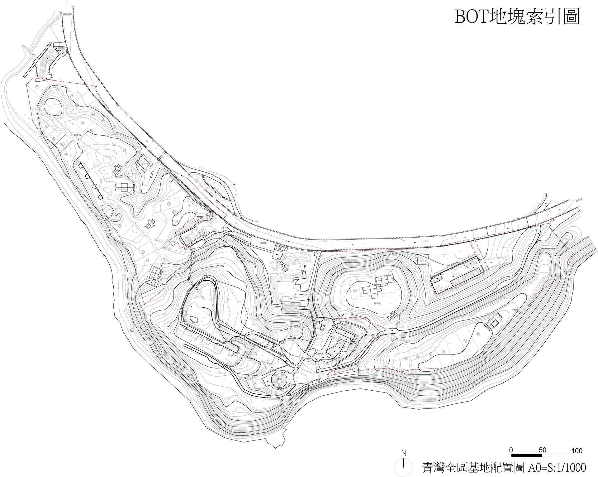 青灣全區配置索引圖（含高程測量點）